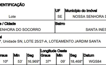 Terreno em NOSSA SENHORA DO SOCORRO - SE